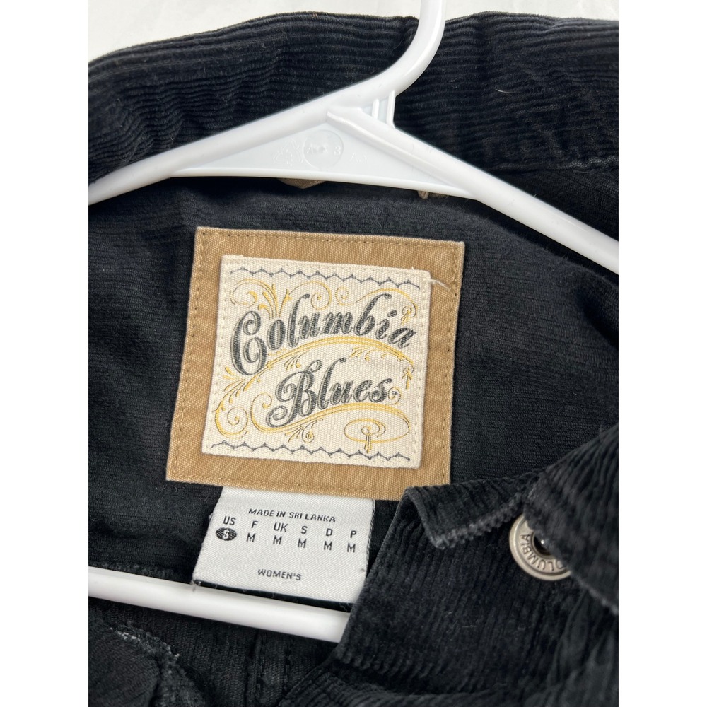 VTG Columbia Blues Womens Black Corduroy Button Up Jacket Size small - Picture 2 of 7
